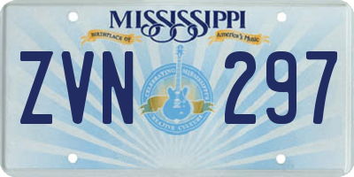 MS license plate ZVN297