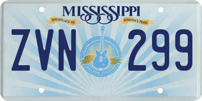 MS license plate ZVN299