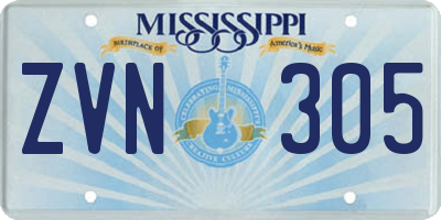 MS license plate ZVN305