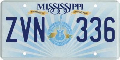 MS license plate ZVN336