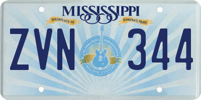 MS license plate ZVN344