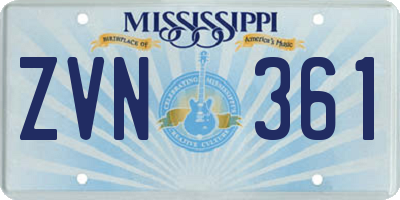 MS license plate ZVN361