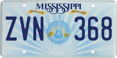 MS license plate ZVN368