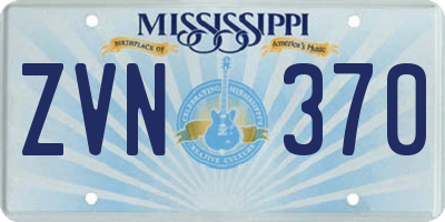 MS license plate ZVN370