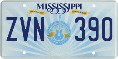 MS license plate ZVN390