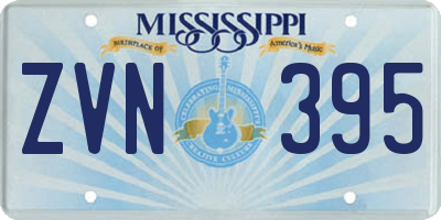 MS license plate ZVN395