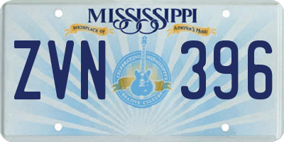 MS license plate ZVN396