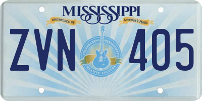 MS license plate ZVN405