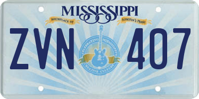 MS license plate ZVN407