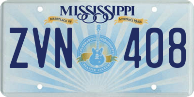 MS license plate ZVN408