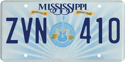 MS license plate ZVN410