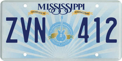 MS license plate ZVN412