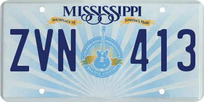 MS license plate ZVN413