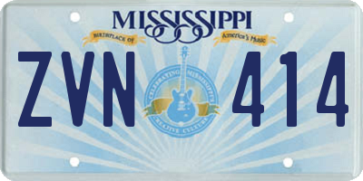 MS license plate ZVN414