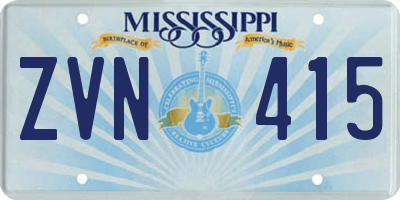 MS license plate ZVN415