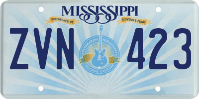 MS license plate ZVN423