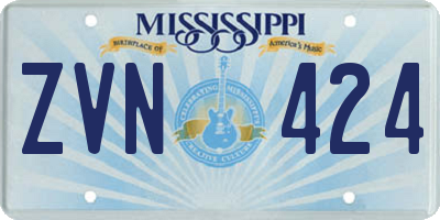 MS license plate ZVN424