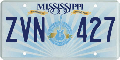 MS license plate ZVN427