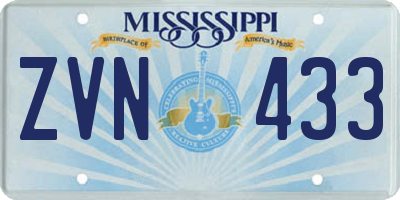 MS license plate ZVN433