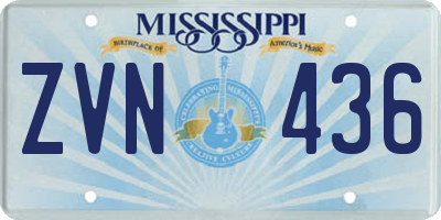 MS license plate ZVN436