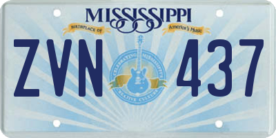 MS license plate ZVN437