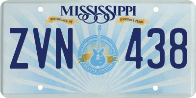 MS license plate ZVN438