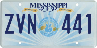 MS license plate ZVN441