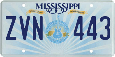 MS license plate ZVN443