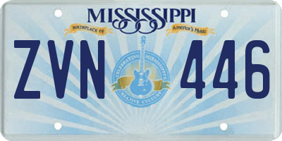 MS license plate ZVN446