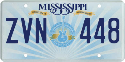 MS license plate ZVN448
