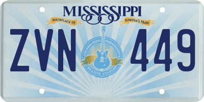 MS license plate ZVN449