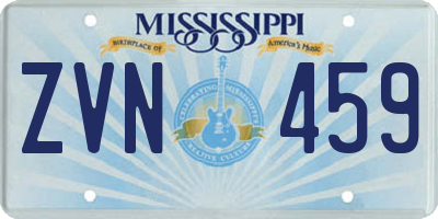 MS license plate ZVN459