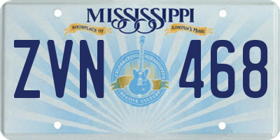 MS license plate ZVN468