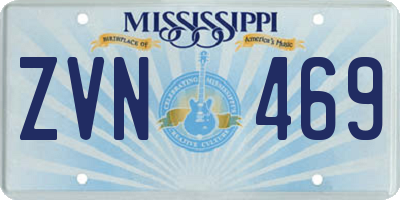 MS license plate ZVN469