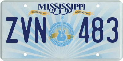 MS license plate ZVN483