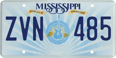 MS license plate ZVN485