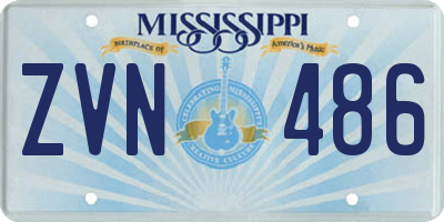 MS license plate ZVN486