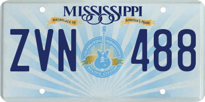MS license plate ZVN488