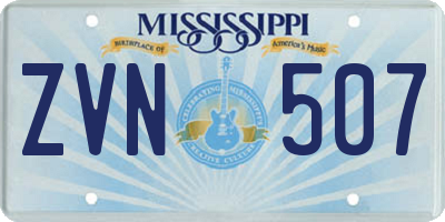 MS license plate ZVN507