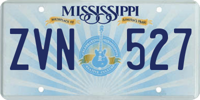 MS license plate ZVN527