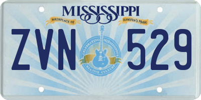 MS license plate ZVN529