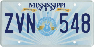 MS license plate ZVN548