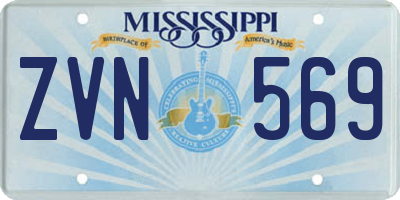 MS license plate ZVN569