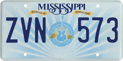 MS license plate ZVN573