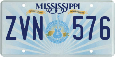 MS license plate ZVN576