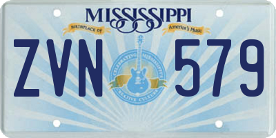 MS license plate ZVN579