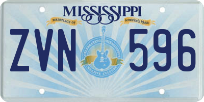 MS license plate ZVN596