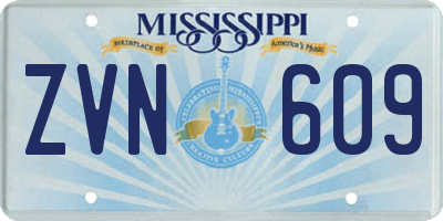 MS license plate ZVN609