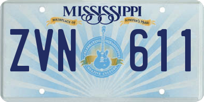 MS license plate ZVN611