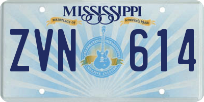 MS license plate ZVN614